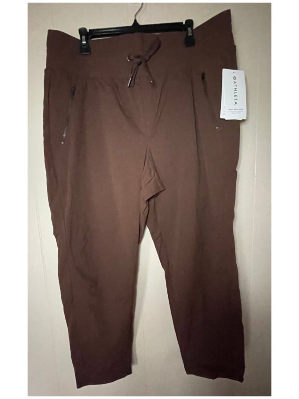 ATHLETA Womens NEW Trekkie North Jogger Brown Activewear Hiking Pockets SIZE 18